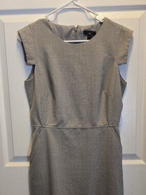 J.Crew Gray Sheath Dress Size 6 Classic Career Office Midi Dress